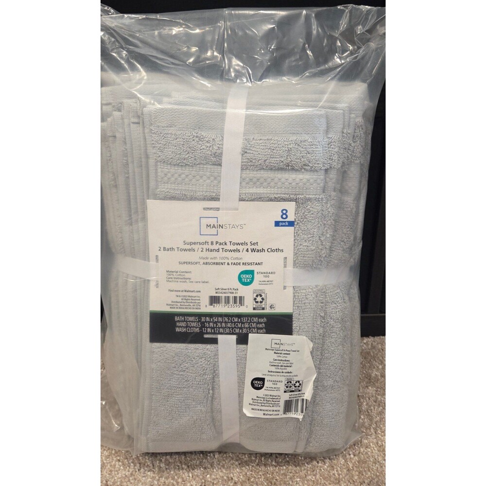 Mainstays 8 piece towel set